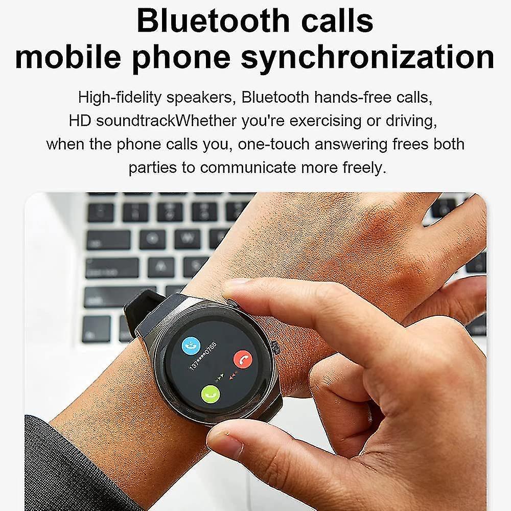 Activity Monitors Smart Watch Men Q8 Bluetooth Call Waterproof 600Mah for Android and IOS White