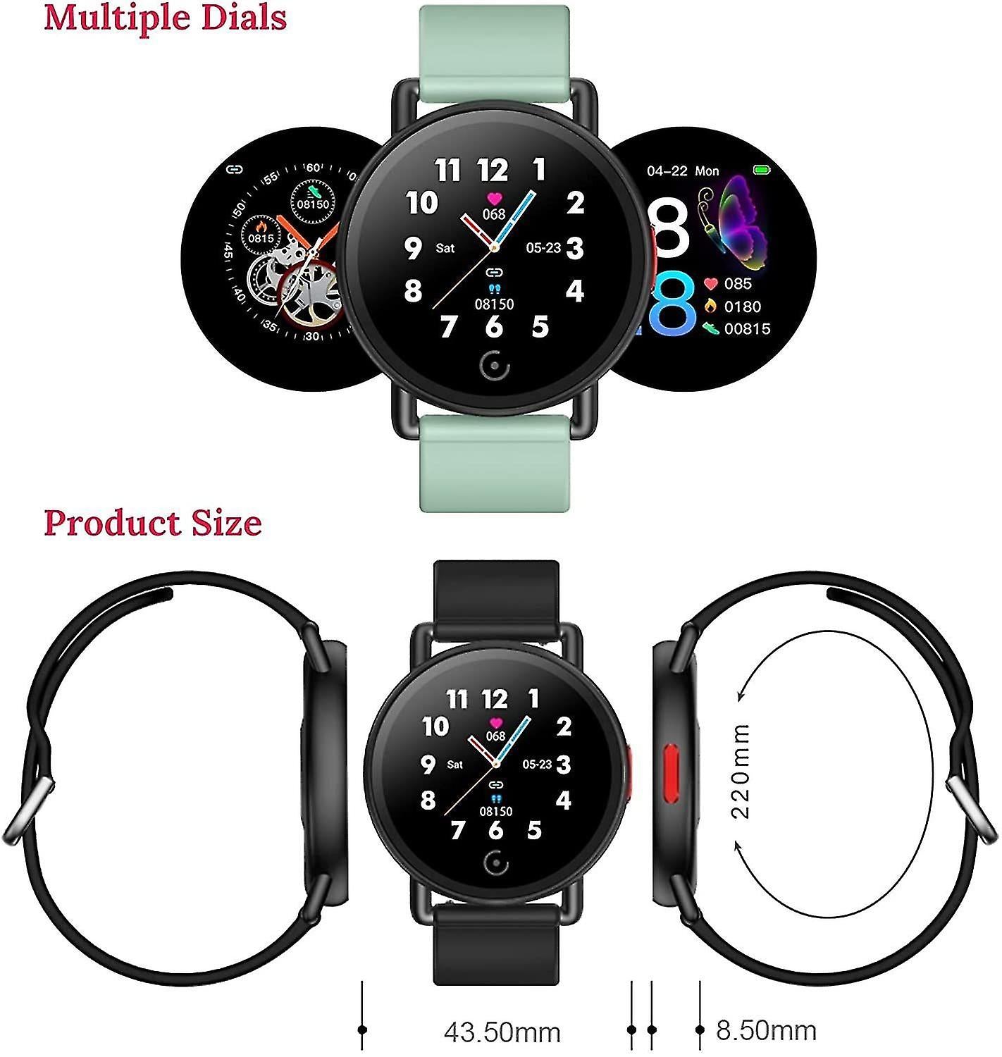 Activity Monitors Smart Watch IP67 Waterproof Fitness Tracker 1.3 inch TFT Color Display