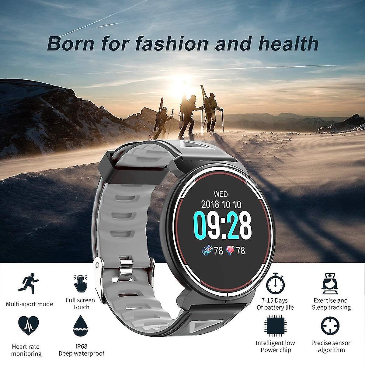 Activity Monitors Smart Watch Android iOS Heart Rate Blood Pressure Fitness Tracker IP68 Waterproof Calorie Counter