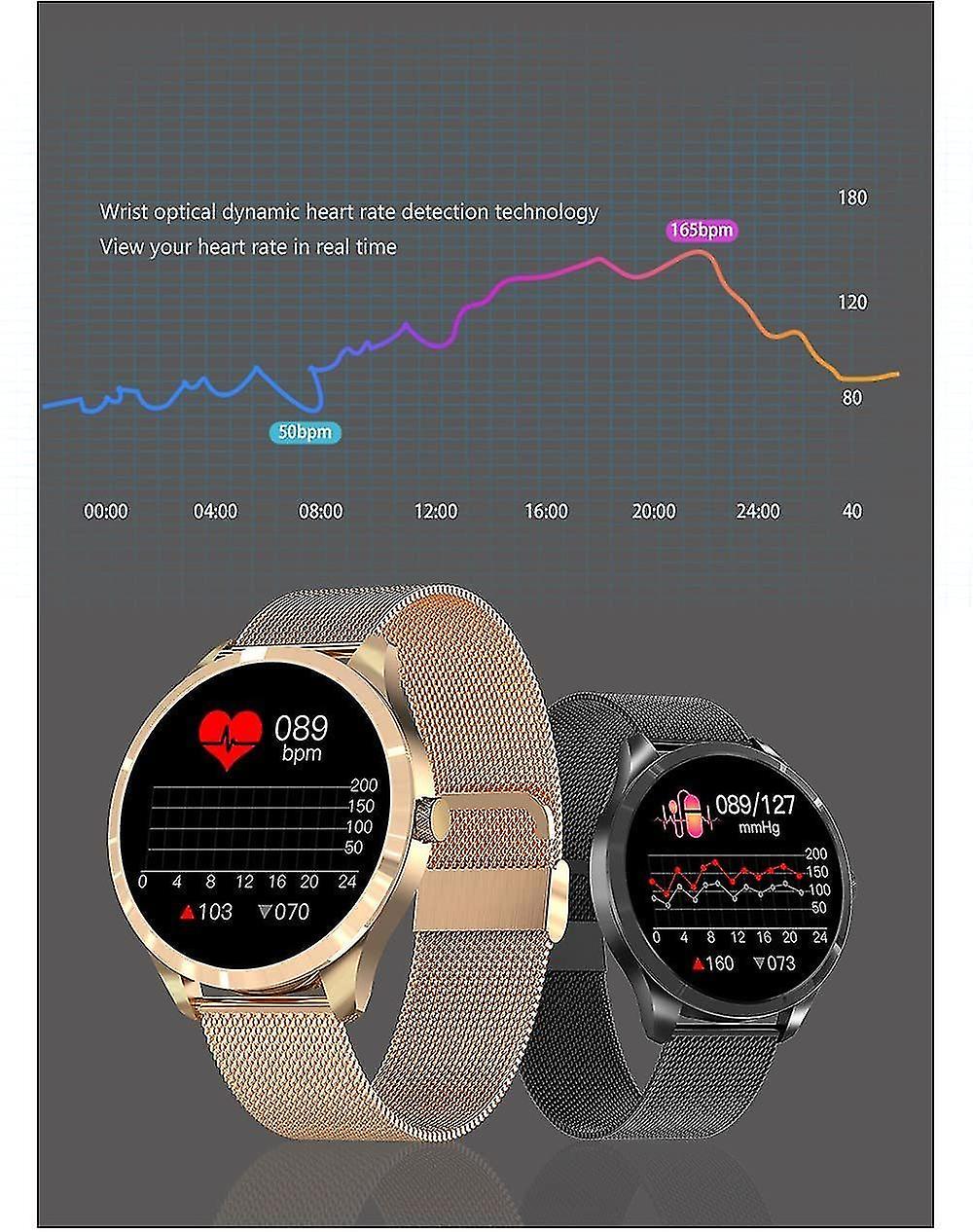 Activity Monitors Chronus Q9L Smart Watch 1.28 Inch Color Screen Nordic 52832 Heart Rate Blood Pressure Monitoring