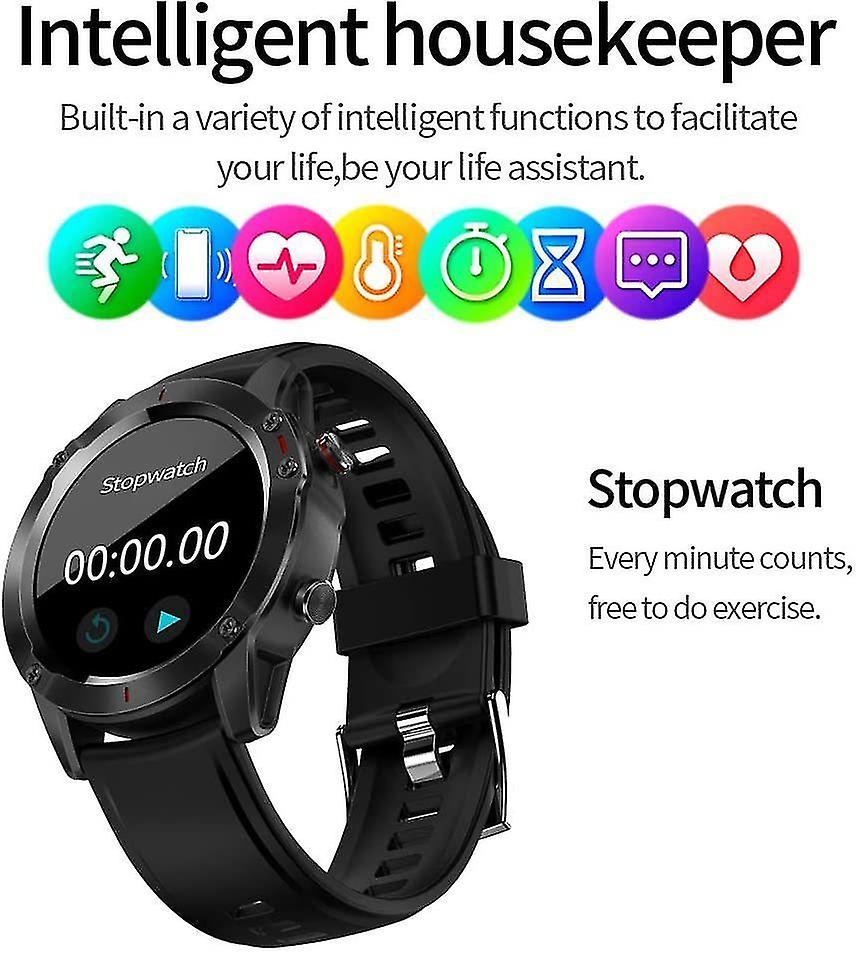 Activity Monitors Smart Watch Waterproof Long Battery Life Fitness Tracker Full-Screen Touch for Android iOS