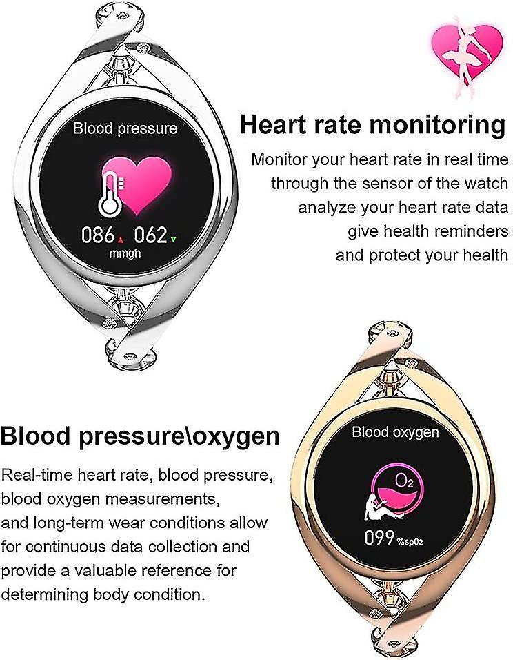 Activity Monitors Smart Watch for Women 1.09 inch Heart Rate Monitoring for Android iOS