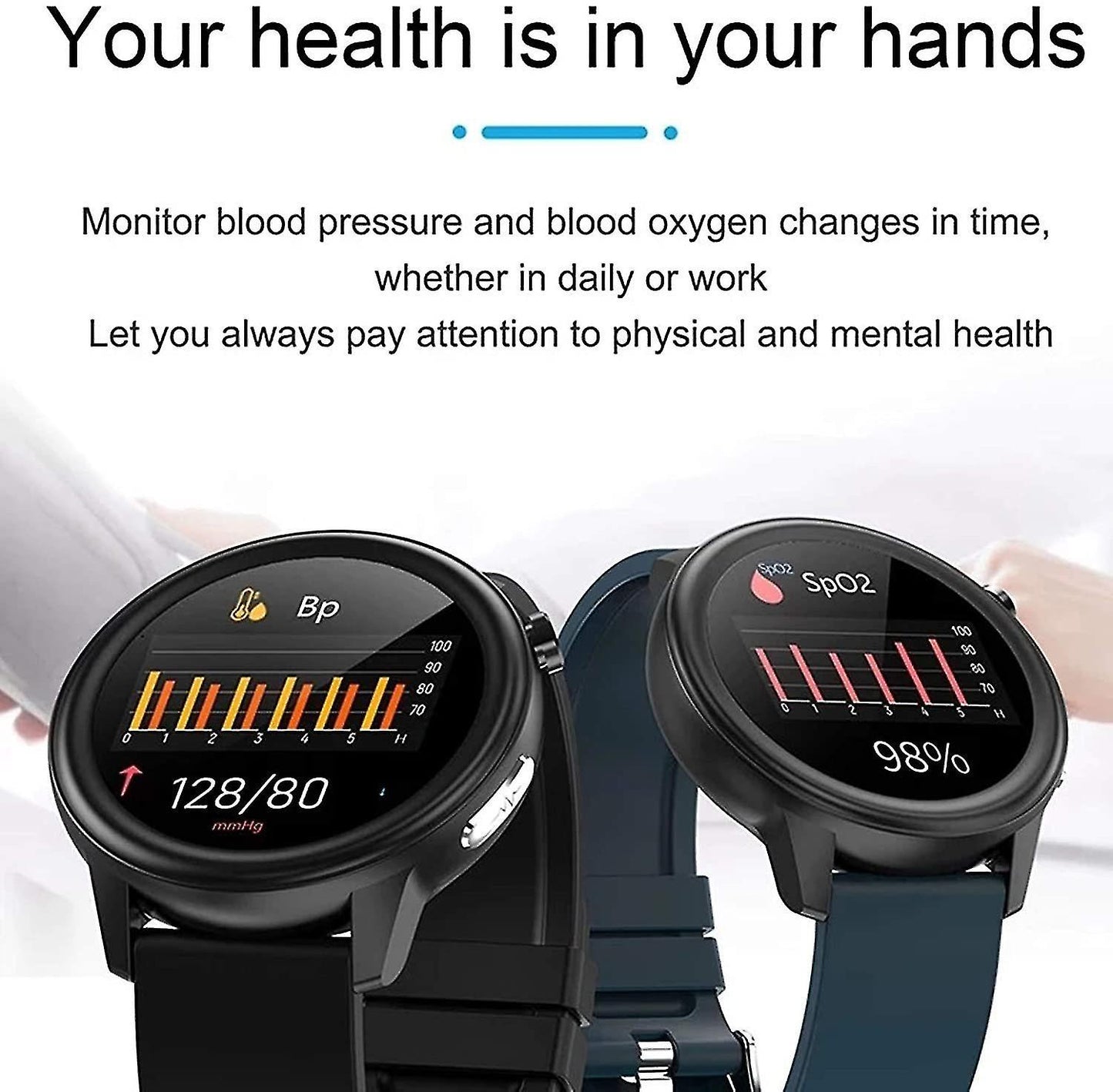 Activity Monitors E80 Smart Watch Body Temperature Smartwatch Multi-Sports Mode ECG + PPG Fitness Tracker