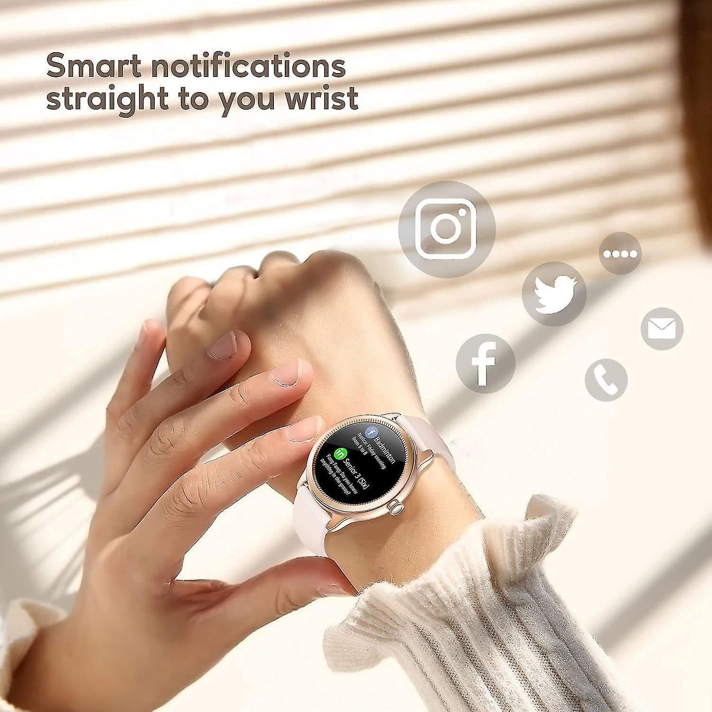 Activity Monitors Smart Watch Full Touch Fitness Tracker Watch with Blood Oxygen Blood Pressure Heart Rate and Sleep