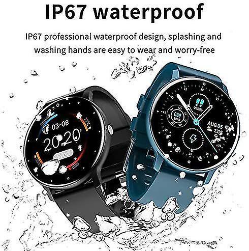 Activity Monitors Smart Watch Full Touch Screen Sports Fitness Watch IP67 Waterproof Bluetooth Applies to Android iOS