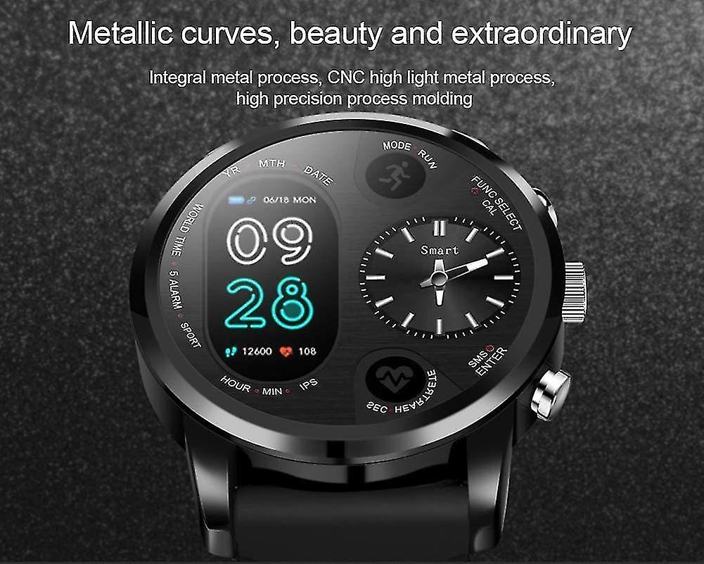 Activity Monitors Chronus Smart Watch Dual Time Zone Sports Men'S Waterproof Smart Watch Heart Rate Bluetooth Activity