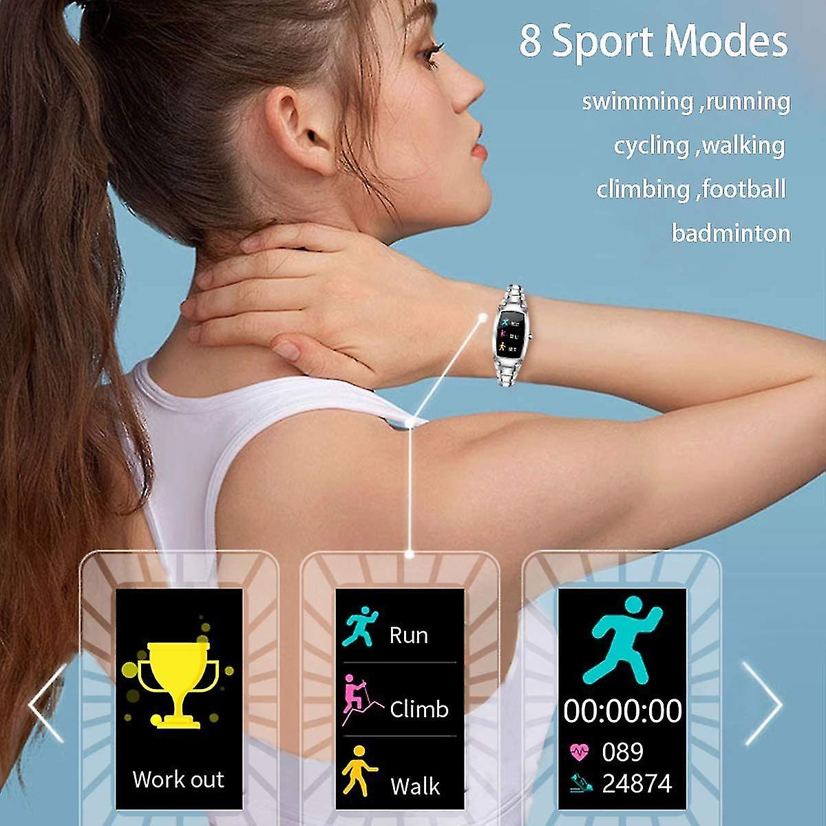 Activity Monitors Smart Watch for Women Waterproof Fitness Tracker with Blood Pressure Heart Rate Blood Oxygen Sleep