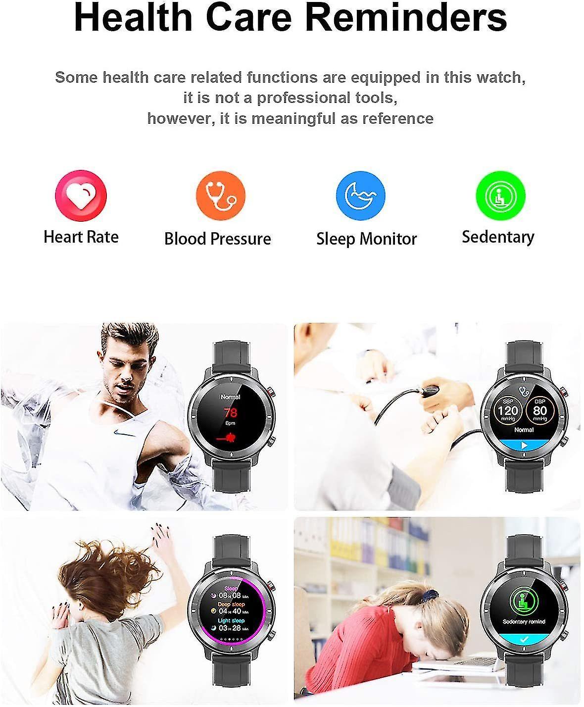 Activity Monitors Men's smart watch with fitness tracker waterproof IP68 Bluetooth SMS notification monitor sleep