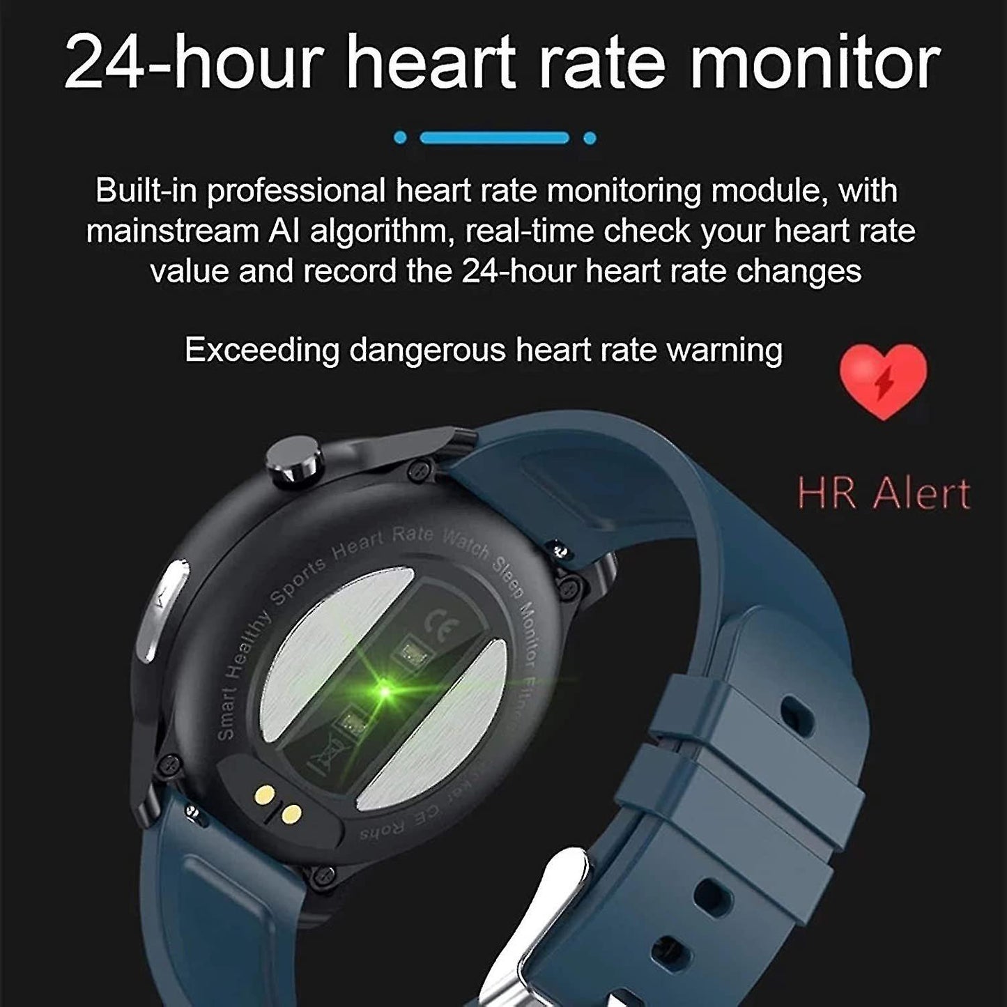 Activity Monitors Suitable for Android IOS E80 Body Smart Watch Temperature Measurement PPG + ECG IP68 Waterproof