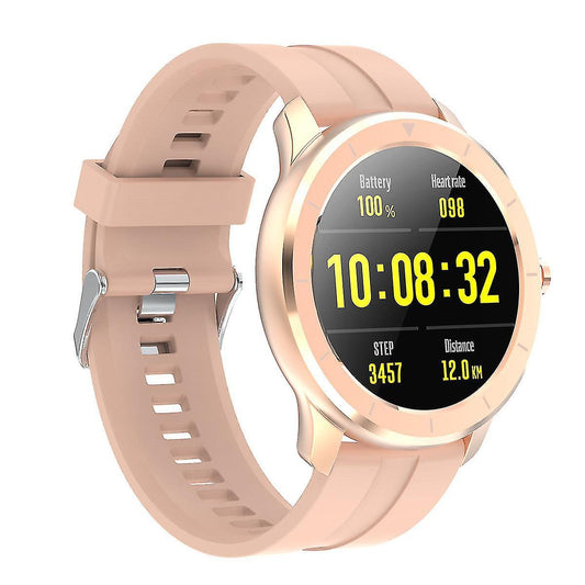 Activity Monitors Chronus 1.28 Inch 45mm Full Touch Screen Sports Smart Watch with Heart Rate Monitor Pedometer Rose