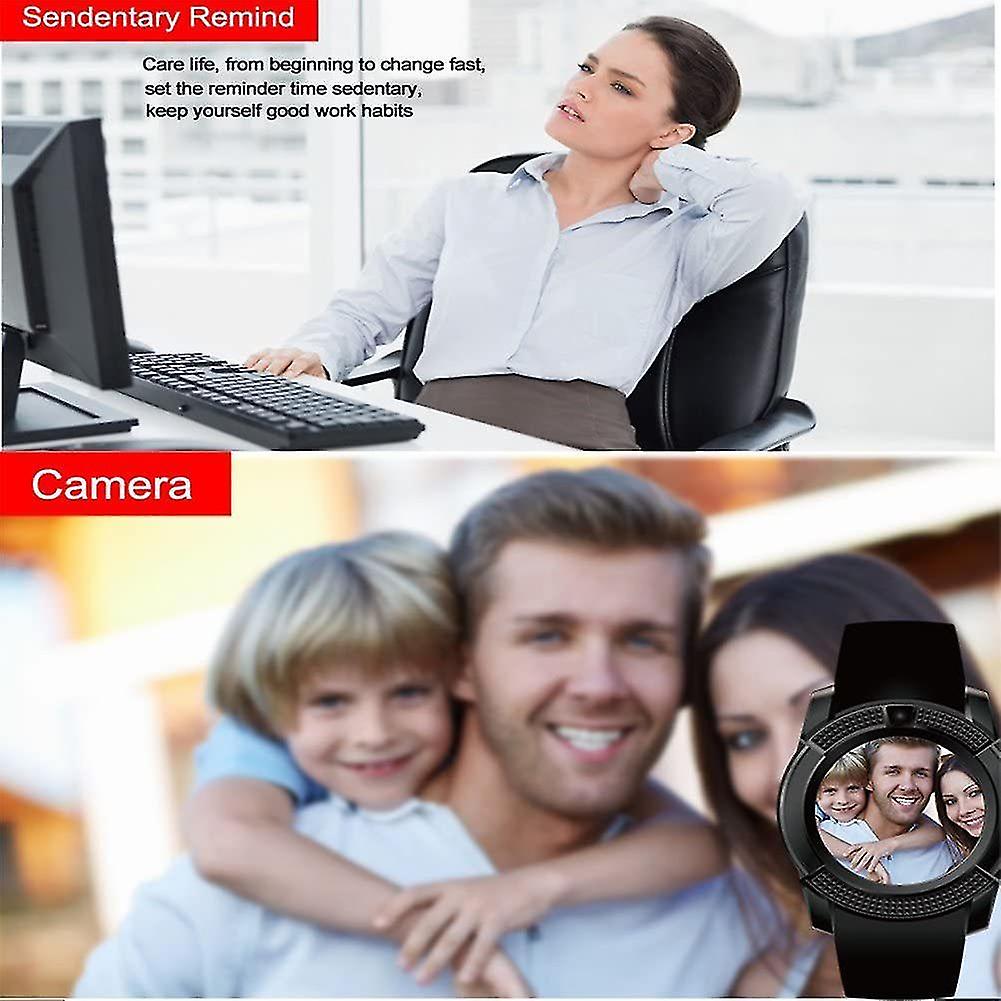 Activity Monitors V8 Smart Watch SIM TF Card Support Bluetooth Smart Watch with Camera Sleep Monitor WristWatch