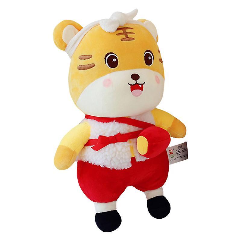 25x12cm Red White Stuffed Animals 1pc Tiger Shaped Doll Children Plush Toy Tiger Doll Plaything For