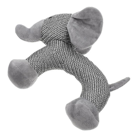 23X8X7CM Grey Stuffed Animals Squeaky Dog Toy Puppy Bite Plush Toy Indoor Dog Interactive Toy Plush