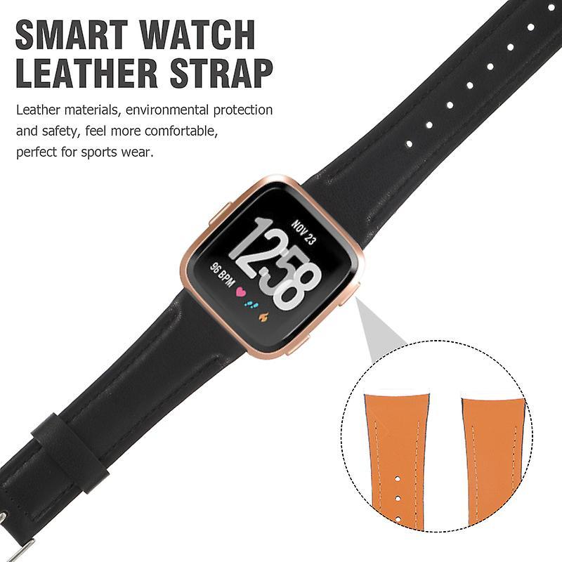 10.4x1.8cm unisex Watch Bands Smart Watch Wrist Band Leather Watch Strap Compatible For Fitbit Versa