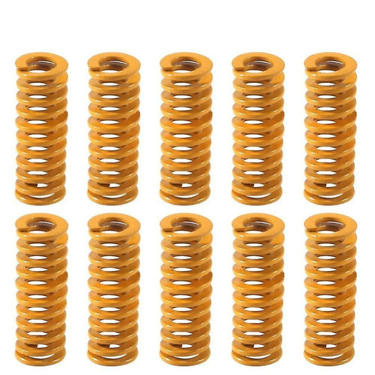 Yellow 10 X 25 mm 3d Printer Parts Spring For Heated Bed