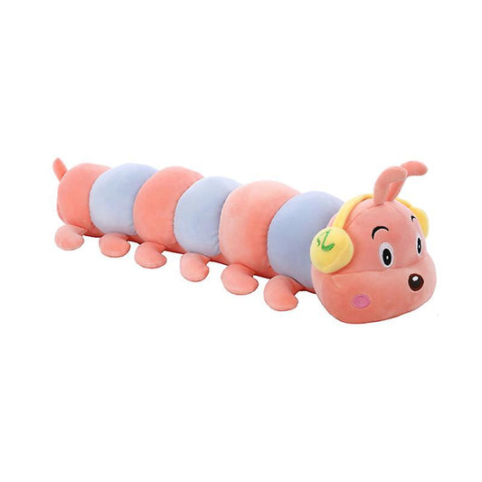 40x15cm Pink Stuffed Animals 1pc Decorative Plush Toy Caterpillar Shaped Doll Plaything Stuffed Toy