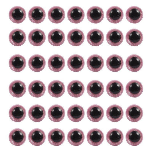 2X2CM Pink Stuffed Animals 50pcs Plush Toy Eyes Diy Toy Eyes Diy Crafts Supplies Plastic Fake Eyes