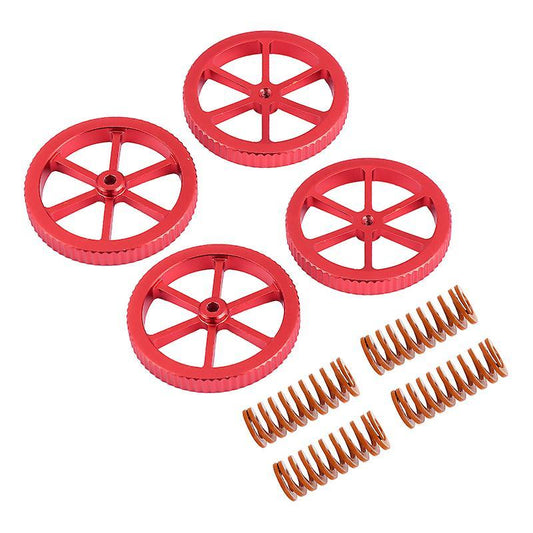 6X6CM Red Wire Caps & Nuts 4 Pcs 3d Printer Supplies Leveling Nut Suit Hand Nut Compression Springs